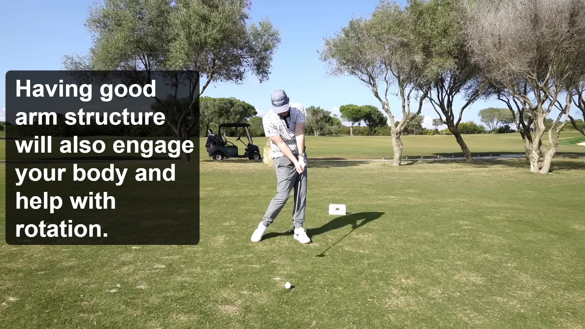 Good arm structure helps your body rotate better Good arm structure will help your body rotate.